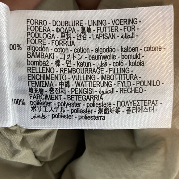 Zara Coat Parka Womens Small Tan Khaki Belted Hooded Zip Up Snaps Flap Pockets - Picture 6 of 7